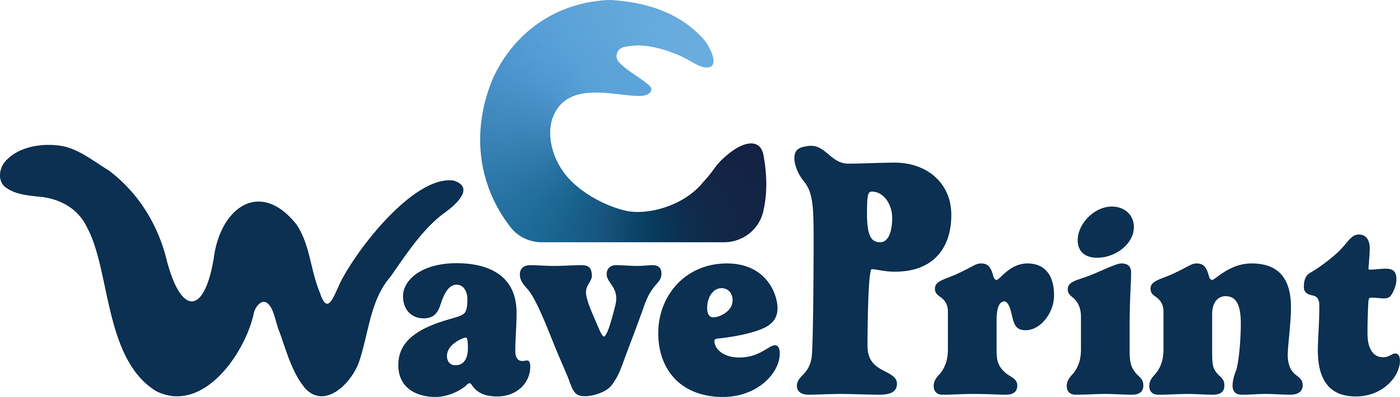 WavePrint logo — the wave wordmark.