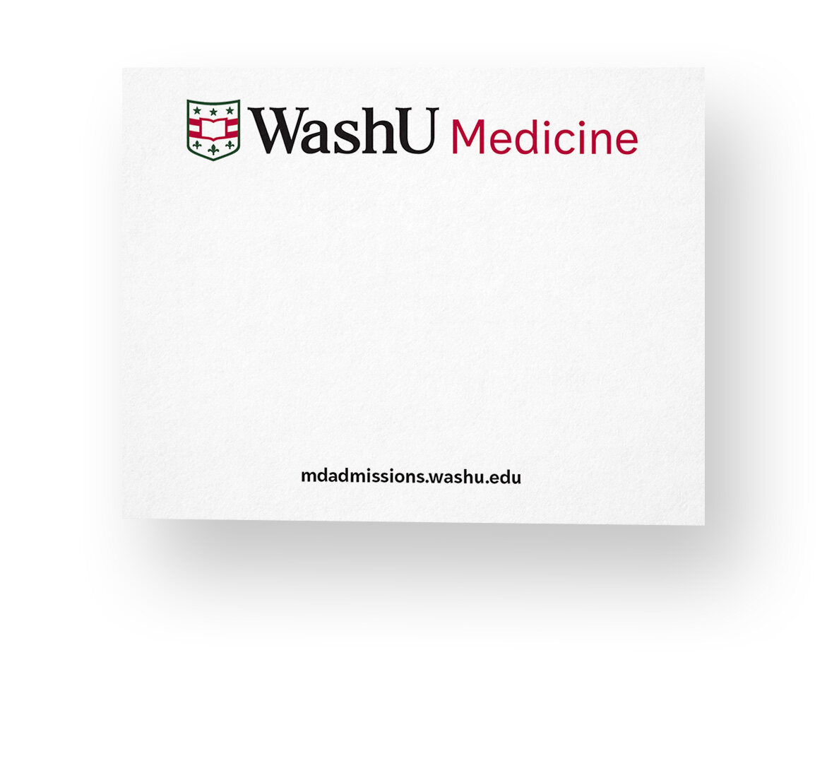 WashU Medicine 4×3 sticky notepad.