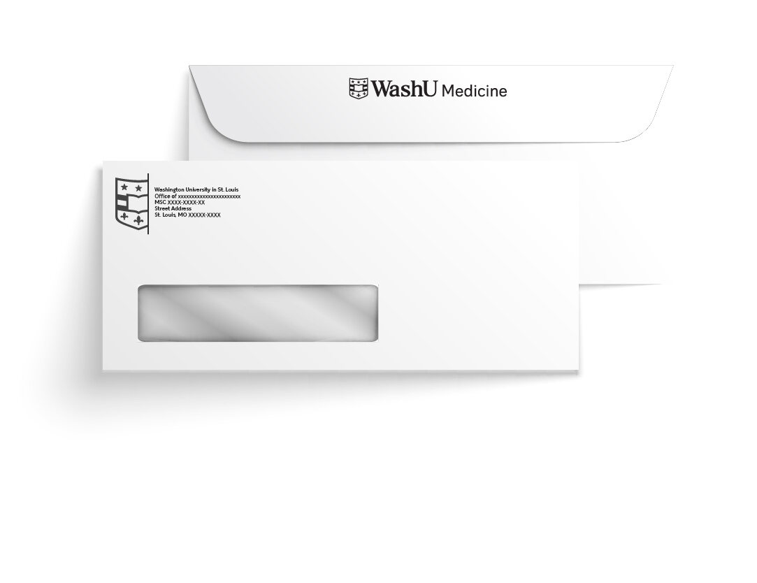 WashU Medicine window envelope.